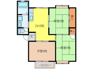 オアシス・北方　Ａ棟の物件間取画像